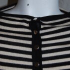 JUST FEMALE - SORT/ECRU OVERSIZE STRIK