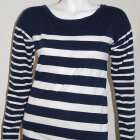 MADS NØRGAARD - NAVY/ECRU STRIBET BLUSE