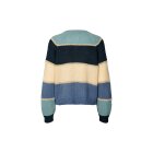 LOLLYS LAUNDRY - AQUA STRIBET STRIK CARDIGAN