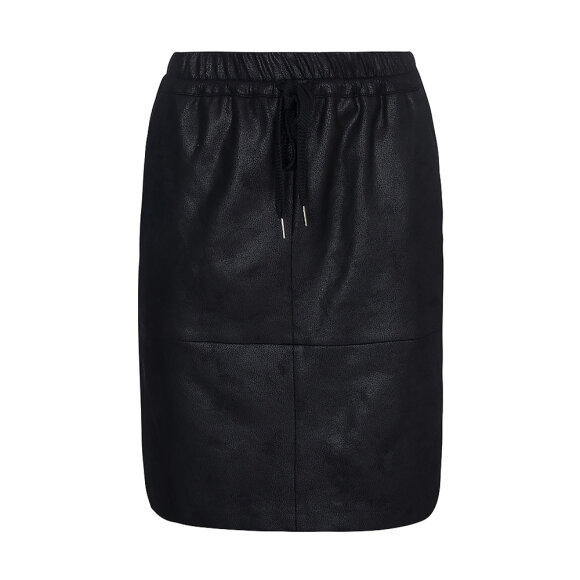 ONE TWO LUXZUZ - SORT MADELEINE COATED SKIRT