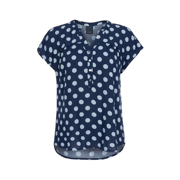 ONE TWO LUXZUZ - NAVY DOT BOZENA BLUSE