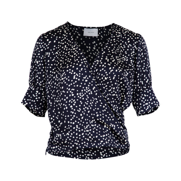 NEO NOIR - NAVY ISA BIG DOT BLUSE