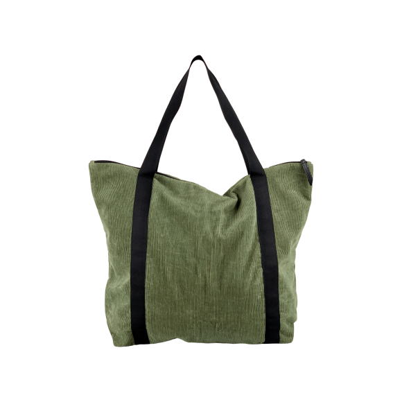 BLACK COLOUR - ARMY VELOUR SHOPPER