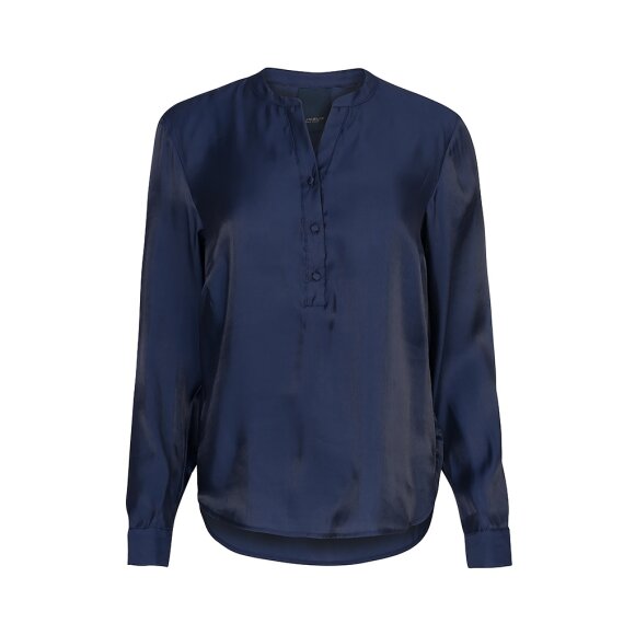 ONE TWO LUXZUZ - NAVY KORA BLUSE