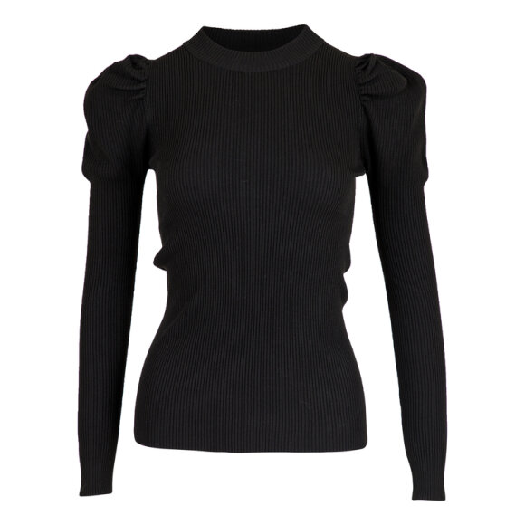 NEO NOIR - SORT VINCE KNIT BLUSE