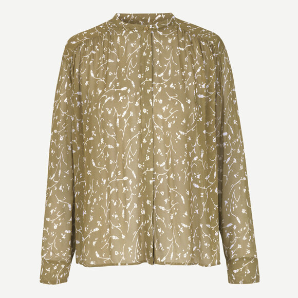 SAMSØE SAMSØE - ELMY SHIRT FEUILLES KHAKI