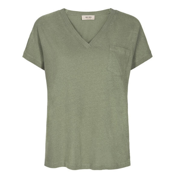 MOS MOSH - MAYA V-NECK TEE ARMY