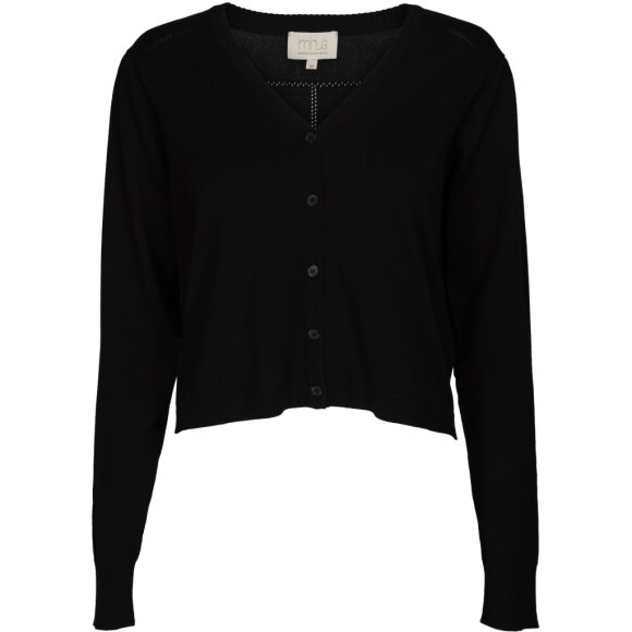 MINUS - EVITA CROPPED CARDIGAN BLACK