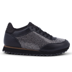 WODEN - SORT NYNNE GLITTER SNEAKERS