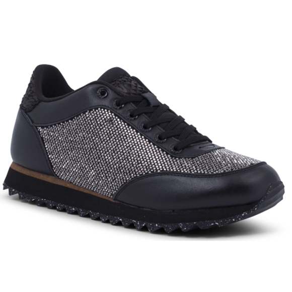 WODEN - SORT NYNNE GLITTER SNEAKERS