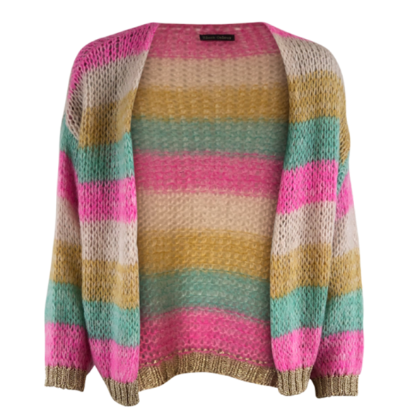 BLACK COLOUR - FILUCA CARDIGAN PASTEL MULTI