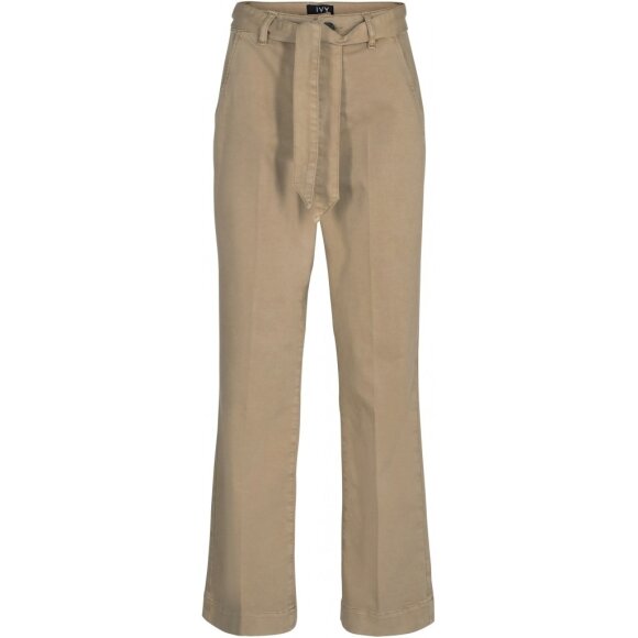 IVY COPENHAGEN - AUGUSTA FLARE PANTS KHAKI