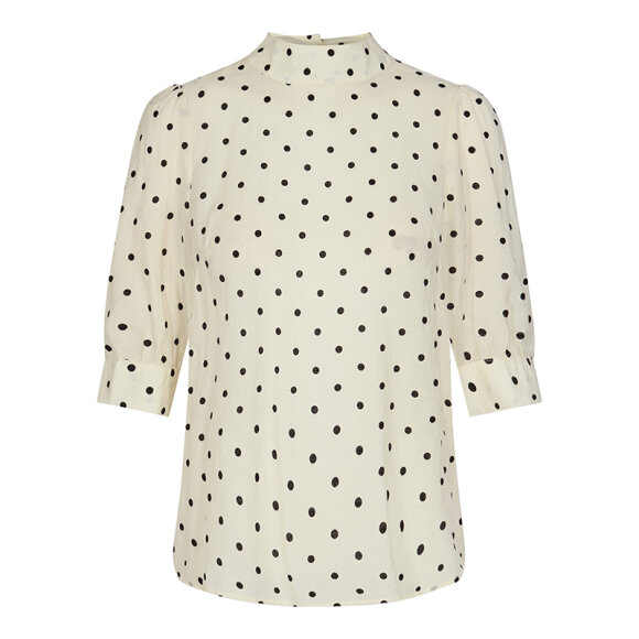 CO COUTURE - JAGGER DOT BLOUSE BONE