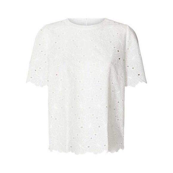 LOLLYS LAUNDRY - CHRISTINA TOP WHITE