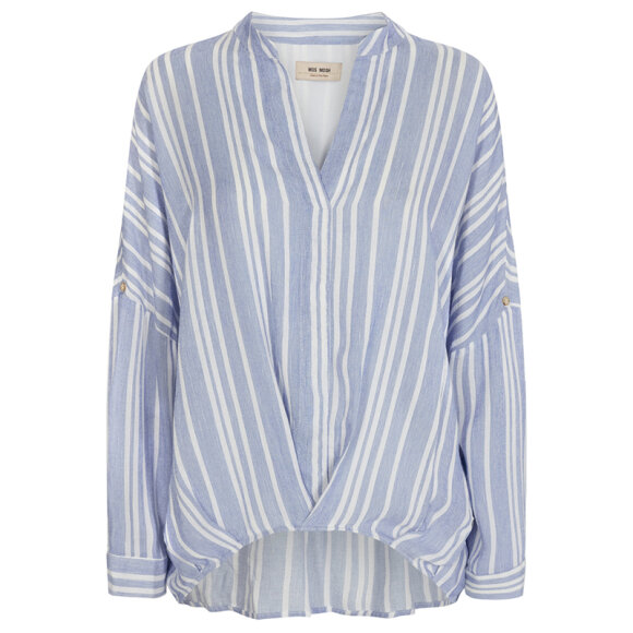 MOS MOSH - HESSA STELO STRIPE BLOUSE BLUE