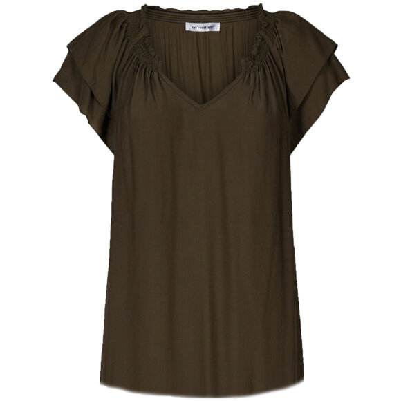 CO COUTURE - SUNRISE TOP DARK ARMY
