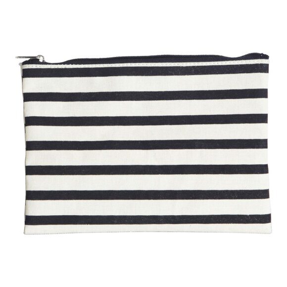 House Doctor - MAKEUP BAG, STRIPES BLACK/WHIT