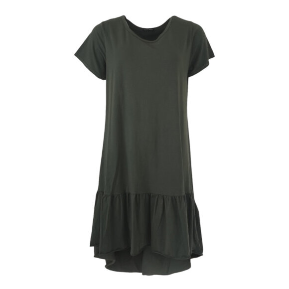 BLACK COLOUR - ARMY SANN JERSEY DRESS