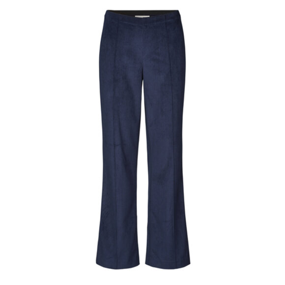 MADS NØRGAARD - DEEP BLUE DRAPY CORDUROY PIRLA