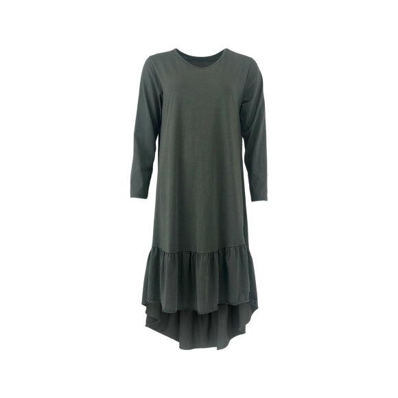 BLACK COLOUR - ARMY SANNA JERSEY DRESS