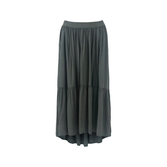 BLACK COLOUR - DARK ARMY HEIDI MIDI SKIRT