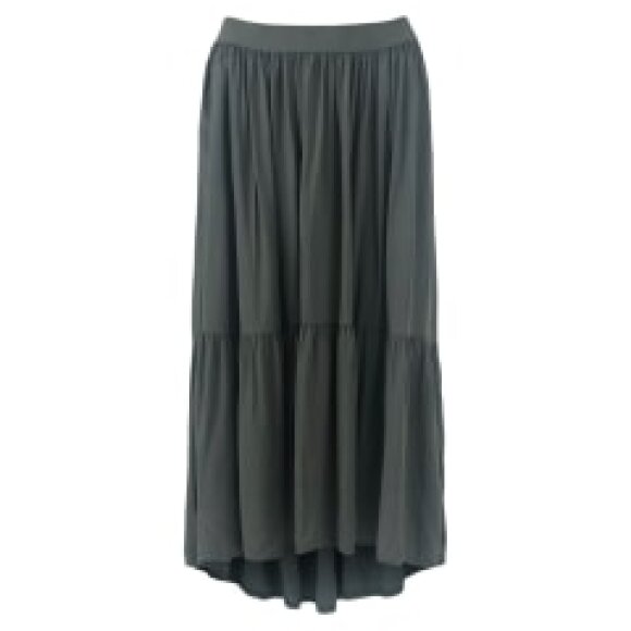 BLACK COLOUR - BLACK HEIDI MIDI SKIRT