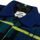 MADS NØRGAARD - BLUE CHECK SCRUFFY WOOL CABSY