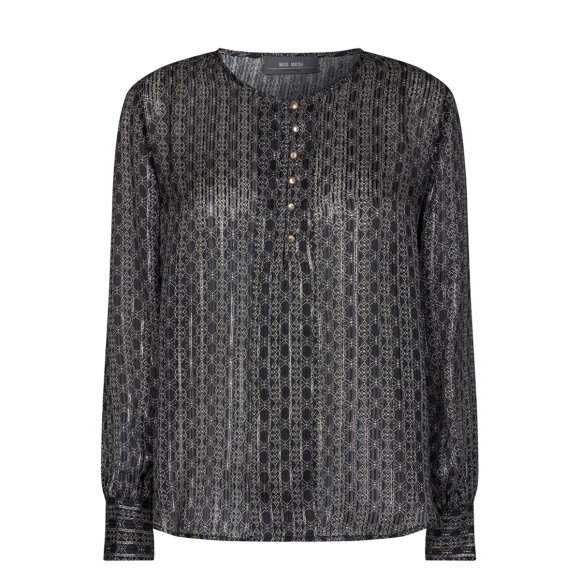 MOS MOSH - BLACK PERLA TILE BLOUSE