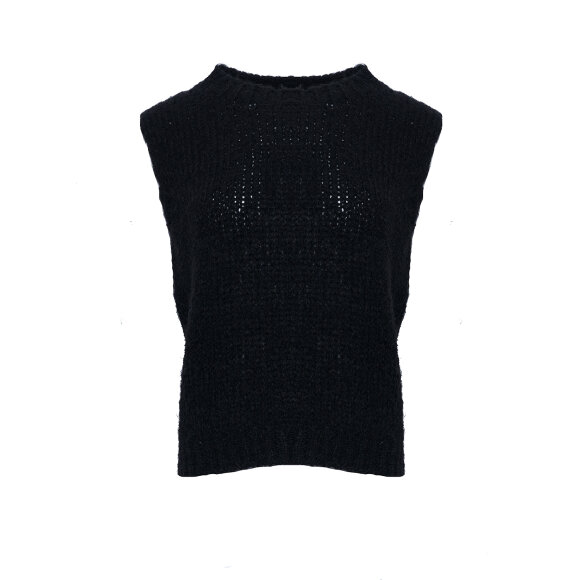 NOELLA - BLACK KALA VEST WOOL