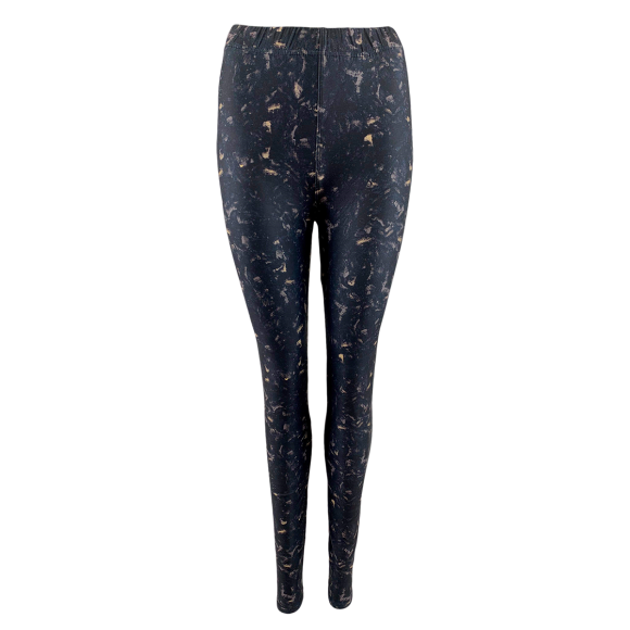 BLACK COLOUR - BLACK MERLE TIE DYE LEGGINGS