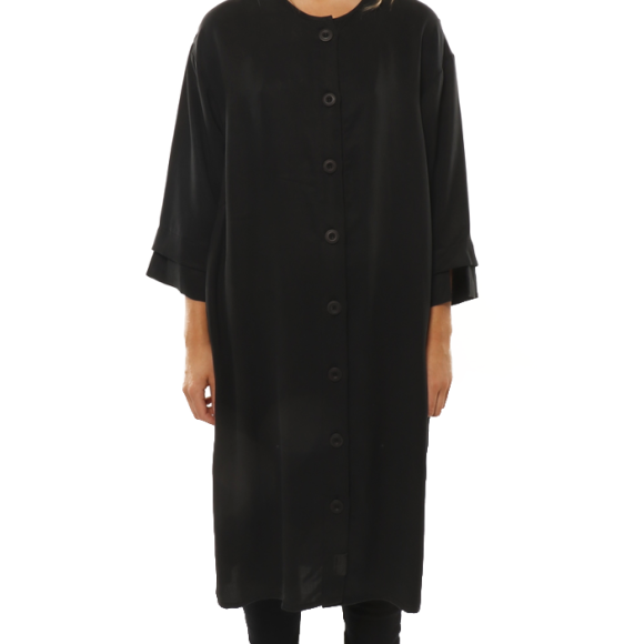 LISELOTTE HORNSTRUP - BUTTON DRESS BLACK