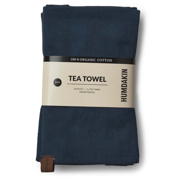 HUMDAKIN - SEA BLUE ORG. TEA TOWEL 2 STK
