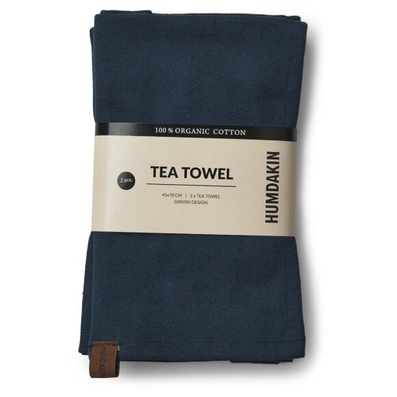 HUMDAKIN - SEA BLUE ORG. TEA TOWEL 2 STK