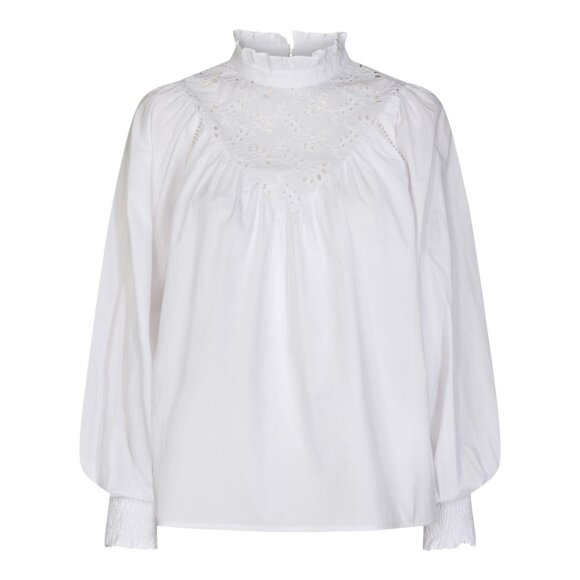 CO COUTURE - WHITE BRIELA ANGLAISE SHIRT