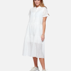 NOELLA - WHITE LIPE DRESS SHORT SLEEVE