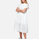 NOELLA - WHITE LIPE DRESS SHORT SLEEVE