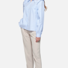 NOELLA - BLUE STRIPE ABBY SHIRT VISCOSE