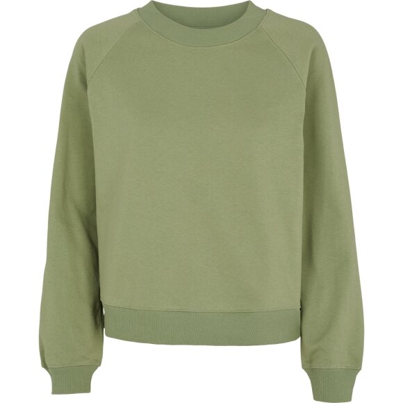 BASIC APPAREL - OIL GREEN MAJE SWEATSHIRT