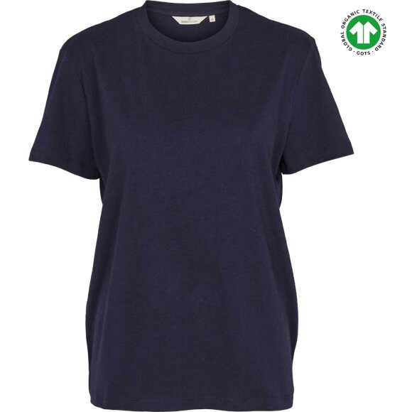 BASIC APPAREL - NAVY RIKKE TEE