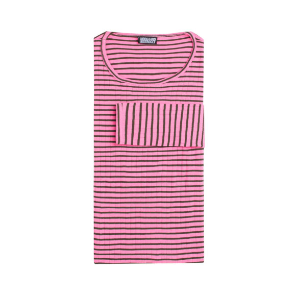 NØRGAARD PÅ STRØGET - BRED ROSA/SMAL BRUN RIB 101
