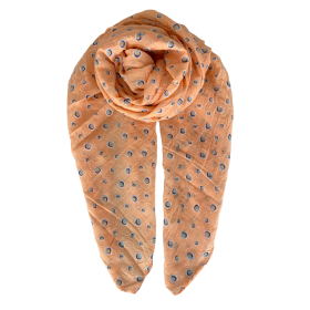 BLACK COLOUR - PEACH RINA DOT SCARF