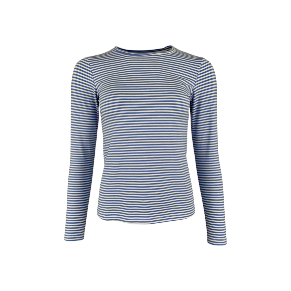 BLACK COLOUR - BLUE POLLY L/S STRIPED T-SHIRT