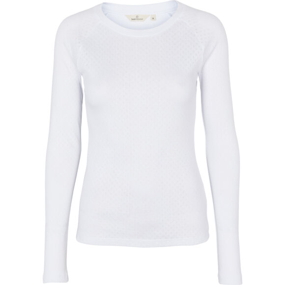 BASIC APPAREL - WHITE ARENSE LS TEE GOTS