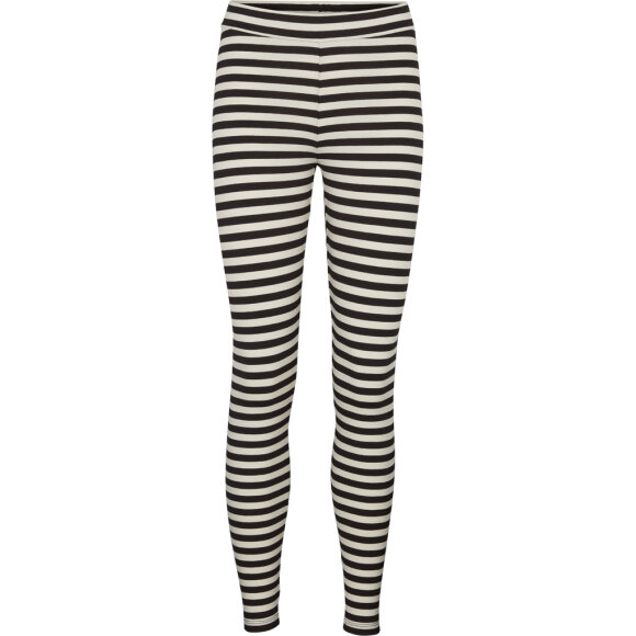 BASIC APPAREL - BLACK/OFFWHITE ELBA LEGGINGS