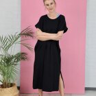 BLACK COLOUR - BLACK PIPPI LONG DRESS