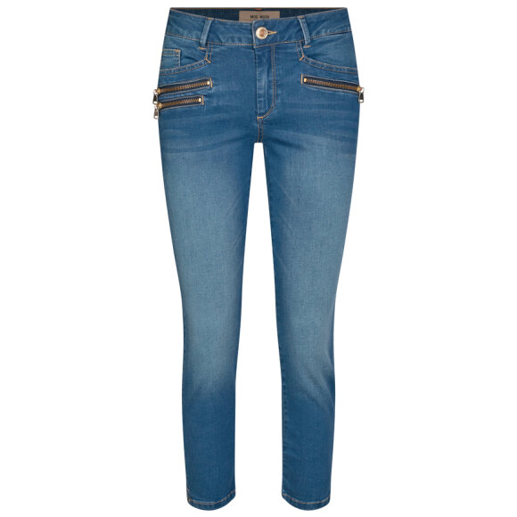 MOS MOSH - BLUE CROPPED BERLIN SATIN JEAN