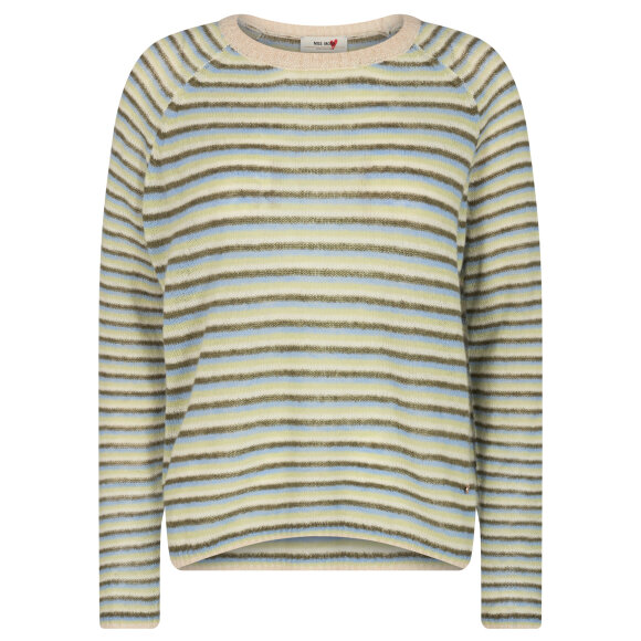 MOS MOSH - WINTER PEAR HELSA STRIPE KNIT