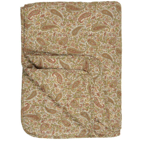 IB LAURSEN - QUILT PAISLEY GRØN,GYLDEN,RUST