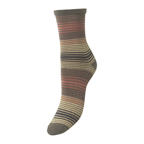 BECKSÖNDERGAARD - OLIVINE IMMA THIN STRIPE SOCK