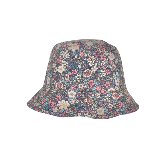 BLACK COLOUR - GREY SOYA FLOWER BUCKET HAT